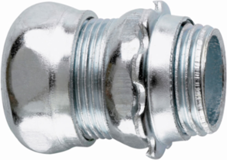 EMT Compression Connector 1-1/2 Inch Straight Steel Non-Insulated