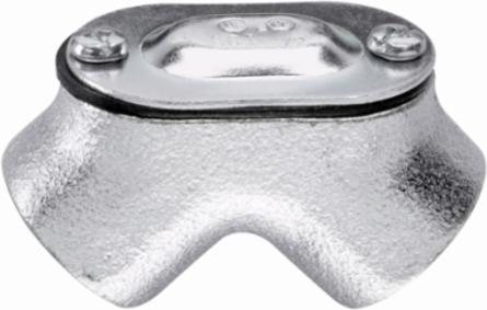 Rigid to Rigid Pull Elbow, 1 Inch, 90° Angle, Malleable Iron