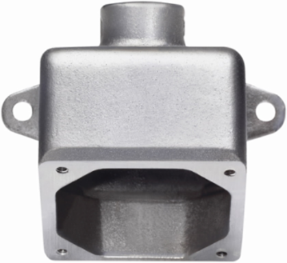 Back Box, 60A, Cast Aluminum, 1-1/2 Inch, One Hub