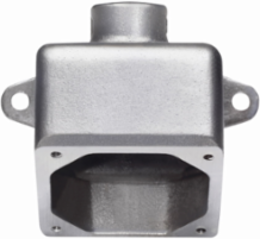 Back Box, 60A, Cast Aluminum, 1-1/2 Inch, One Hub
