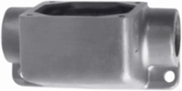 Back Box 20A/30A, 1 Inch Trade Size, Cast Aluminum, One Hub