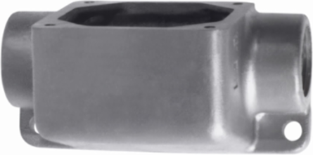 Cast Aluminum Back Box with One Hub, 60A, 1 Inch, 4.69 x 6.38 Inch