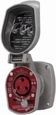 20A Arktite CPS Receptacle Assembly, 3/4 Inch, Brass Contacts, 1 HP, Delayed Action Circuit Breaking