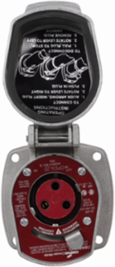 20A Arktite CPS Receptacle Assembly, 3/4 Inch, Brass Contacts, 1 HP, Delayed Action Circuit Breaking