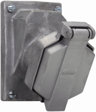 Arktite Receptacle, 7A/30A Amperage, 125-250 Vac/480 Vac Voltage, Brass Contacts