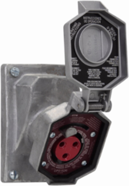 Arktite Receptacle, 7A/30A Amperage, 125-250 Vac/480 Vac Voltage, Brass Contacts