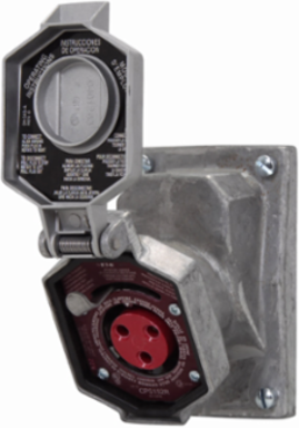 Arktite Receptacle, 7A/30A Amperage, 125-250 Vac/480 Vac Voltage, Brass Contacts