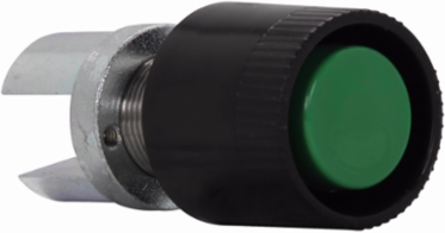 FlexStation DEV Pushbutton Operator, Green, 600 Vac, 1.5 Inch Height, 3 Inch Width, 2 Contact Blocks