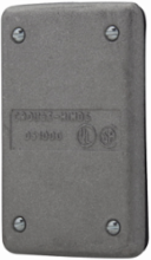 Blank Cover, Cast Aluminum, Single-Gang, 2.8 Inch x 4.32 Inch, Gasketed