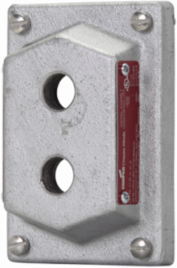 FlexStation DS Blank Cover, Copper-free Aluminum, Single-gang, 2 Hole, 1.43 Inch Width