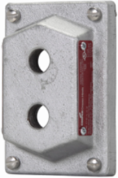 FlexStation DS Blank Cover, Copper-free Aluminum, Single-gang, 2 Hole, 1.43 Inch Width