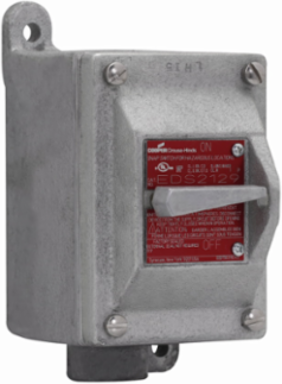 Snap Switch Control Station 20A, 120-277V, Copper-free Aluminum, Single-gang, 3/4" Hub