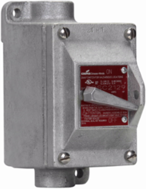 Snap Switch Control Station 20A, 3/4 Inch Hubs, Copper-free Aluminum, NEMA 3, 120-277V