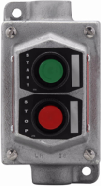 EDS Pushbutton Control Station, Copper-Free Aluminum, 2 Pushbuttons, 3/4 Inch, 600 Vac