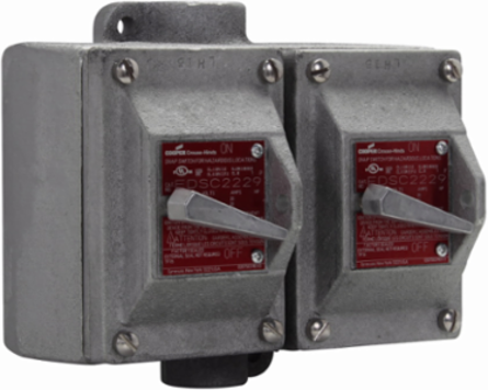 Snap Switch Control Station, 20A, 4-Way, 2-Gang, Copper-free Aluminum, 120-277V