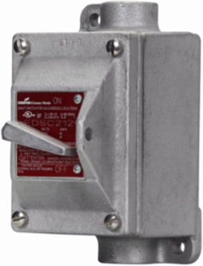 Snap Switch Control Station 20A, 120-277V, Copper-free Aluminum, 1" Hubs