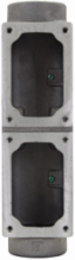 Modular Control Device Body, 2-Gang Tandem, Copper-Free Aluminum, NEMA 3