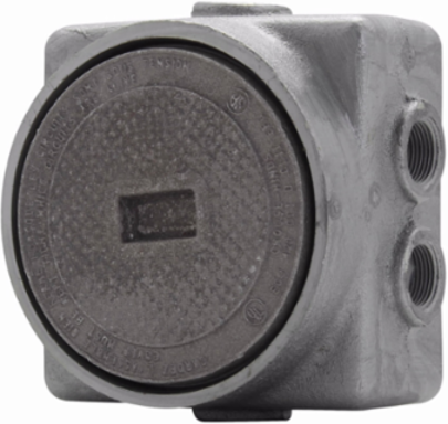 Junction Box, 3/4 Inch Back Hubs, Depth 4-3/16 Inch, Feraloy Iron Alloy