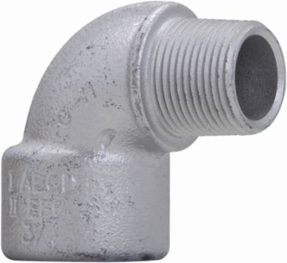 90° Elbow Fitting, 3/4 Inch, Ductile Iron, Male/Female Connection