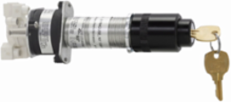 Short Two-Position Selector Switch, Key Operated, 5.56 Inch Length, NEMA 3
