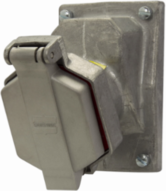 Ark-Gard Receptacle, 15A, 125 Vac, Copper-free Aluminum, Single-gang