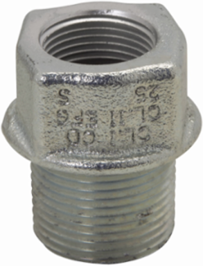 Sealing Hub, 1 Inch Female Hub, 1-1/2 Inch Male Hub, Feraloy Iron Alloy