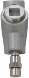 Expanded Fill Sealing Fitting with Drain, 3/4 Inch Female, Feraloy Iron Alloy