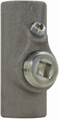 Female Expanded Fill Sealing Fitting, 1-1/2 Inch, Feraloy Iron Alloy, Vertical/Horizontal