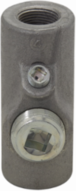 Female Expanded Fill Sealing Fitting, 1-1/2 Inch, Feraloy Iron Alloy, Vertical/Horizontal