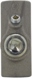 Female Expanded Fill Sealing Fitting, 1-1/2 Inch, Feraloy Iron Alloy, Vertical/Horizontal