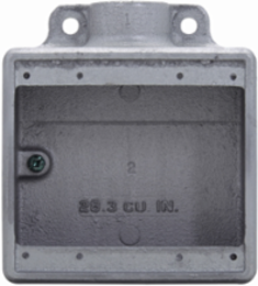 Deep Device Box, Feraloy Iron Alloy, Two-Gang, 3/4 Inch