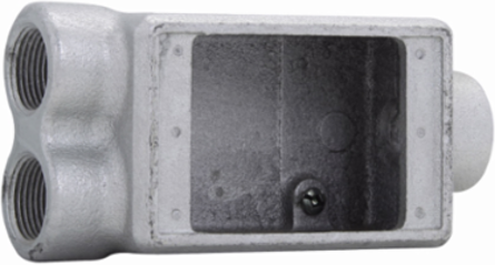 Condulet Device Box, Deep, C Shape, 3/4 Inch, Feraloy Iron Alloy