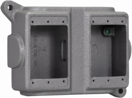 Condulet FS Blank Device Box, Feraloy Iron Alloy, Two-Gang, 5.25 Inch Height