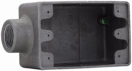 Shallow Device Box, 1/2 Inch, Sand Cast Aluminum, 1 Gang, 2.75 Inch Height