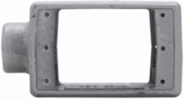 Shallow Double Face Device Box, Feraloy Iron Alloy, 1/2 Inch, 2.85 lb