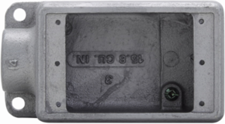 Shallow Condulet Device Box, 1 Inch, Feraloy Iron Alloy, 1 Gang, 5.28 Inch Depth