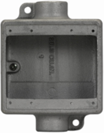 Condulet FS Shallow Device Box, 2-Gang, Feraloy Iron Alloy, 3/4 Inch