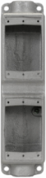 Condulet Device Box, Shallow, Feraloy Iron Alloy, Two-Gang, C Shape, 3/4 Inch