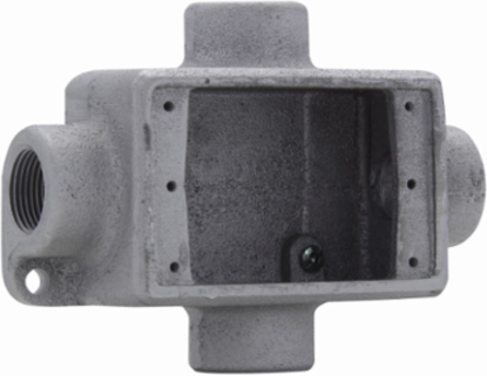 Condulet FS Device Box, Shallow, 1/2 Inch Trade Size, X Shape, Feraloy Iron Alloy
