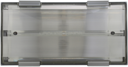 Long Twin Tube Fluorescent Light Fixture 24 Inch 2-Lamp 40W 12 Inch Height