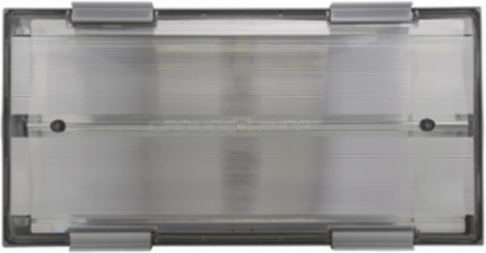 Long Twin Tube Fluorescent Fixture, 40W, 2-Lamp, 347 Vac, IP66
