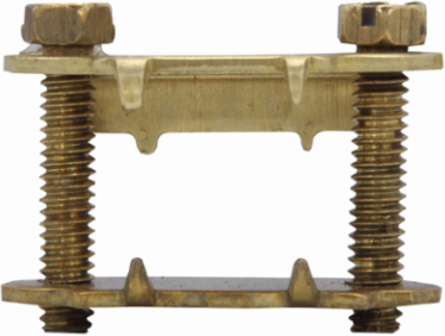 Brass Strap Clamp, 1.87 Inch Length, 1.42 Inch Height, NEC/CEC Standards