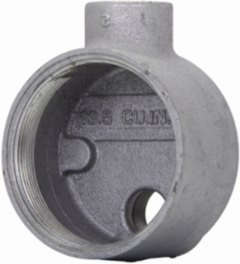 Conduit Outlet Body, B Shape, 3/4 Inch, Feraloy Iron Alloy, 1.95 lb