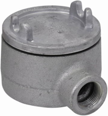 Condulet Outlet Box B Shape, 3" Cover Diameter, Feraloy Alloy, 1" Trade Size
