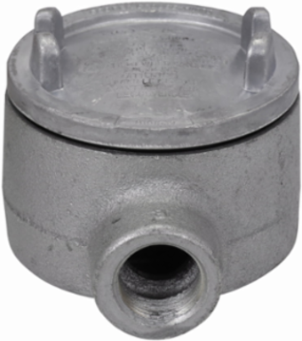 Condulet Outlet Box, 5 Inch Cover, 1-1/2 Inch Trade Size, Copper-free Aluminum