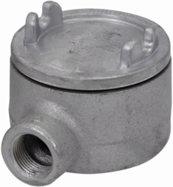 Condulet Outlet Box, 5 Inch Cover Opening, 1-1/2 Inch Trade Size, Feraloy Iron Alloy