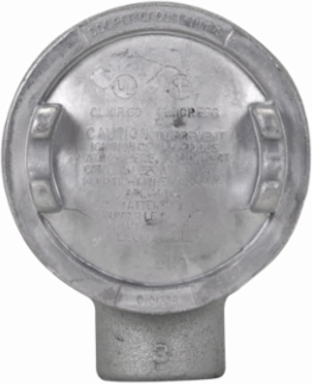 Condulet Outlet Box, 5 Inch Cover Opening, 1-1/2 Inch Trade Size, Feraloy Iron Alloy