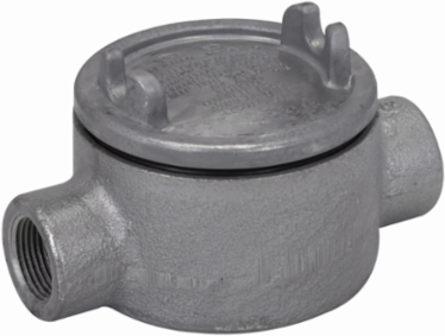 Condulet Outlet Box, 1-1/4" Trade Size, 3-5/8" Cover Diameter, Feraloy Iron Alloy
