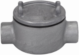 Condulet Outlet Box, 1-1/4" Trade Size, 3-5/8" Cover Diameter, Feraloy Iron Alloy