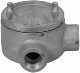 Condulet Outlet Box, 1-1/4 Inch, Feraloy Iron Alloy, 3-5/8 Inch Cover Opening